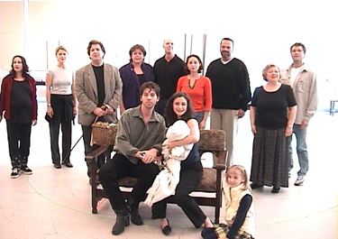James with Marla Schaffel and cast